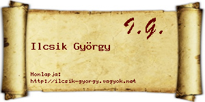 Ilcsik György névjegykártya