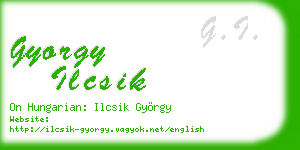 gyorgy ilcsik business card